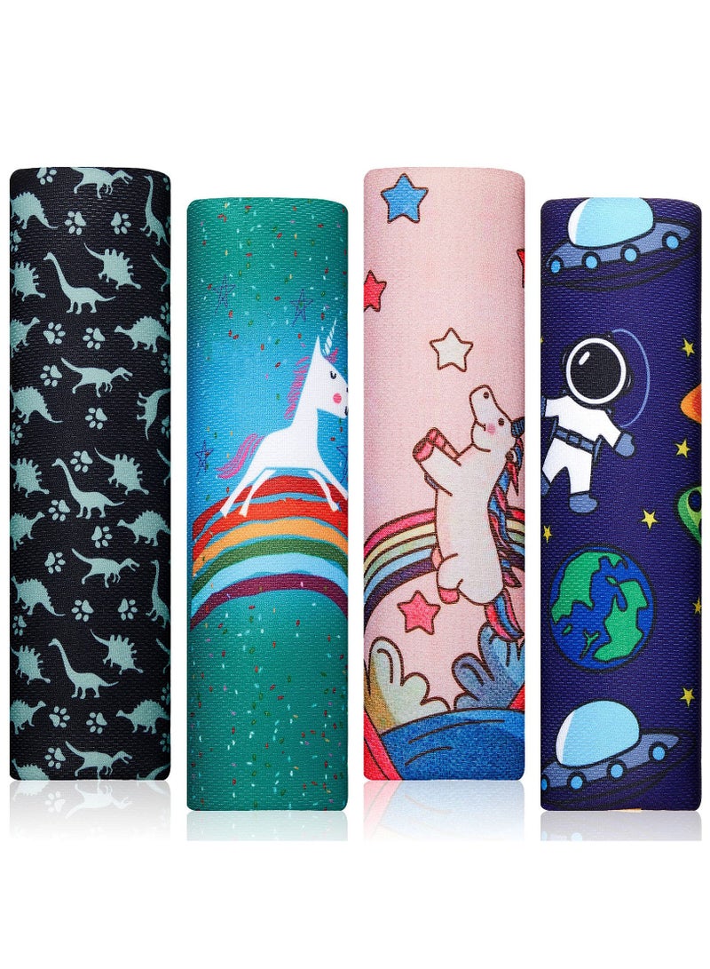 Zikra Kids Car Seat Belt Covers Car Seat Shoulder Pads Soft Car Seat Straps Covers Seatbelt Pillow for Baby Kids Seatbelt Cushion for Girls and Boys(4 Pieces) - Image 1