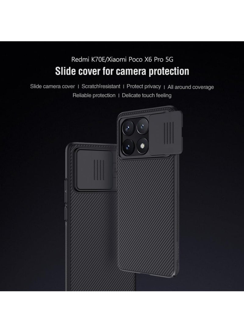 Nillkin CamShield Protective Case for Xiaomi Redmi K70E/Poco X6 Pro 5G Hard PC Ultra-Thin Anti-Scratch Cover with Camera Protector Black - Image 2