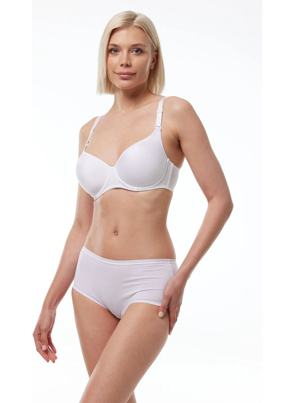 Malabadi Women's White Non-Padded Cupped Underwire Bra 814