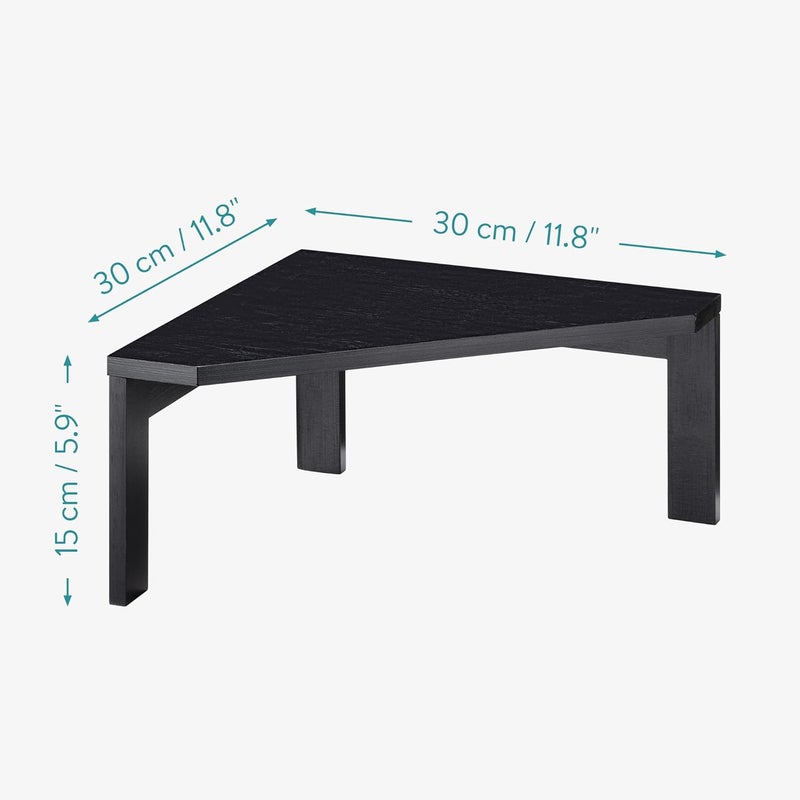 Navaris Navaris Bamboo Corner Shelf Unit  FreeStanding Corner Shelf Organizer for Kitchen Cabinet Cupboard CounterTop Storage 118 x 118 x 59  Black  - Image 3