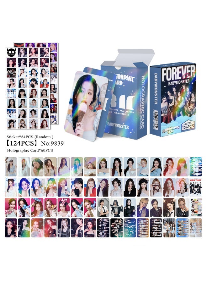 NIBEMINENT 124 Pcs Kpop BABYMONSTER FOREVER Lomo Cards Card For Fans Collection Gifts - Image 1