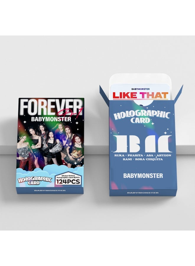 NIBEMINENT 124 Pcs Kpop BABYMONSTER FOREVER Lomo Cards Card For Fans Collection Gifts - Image 2