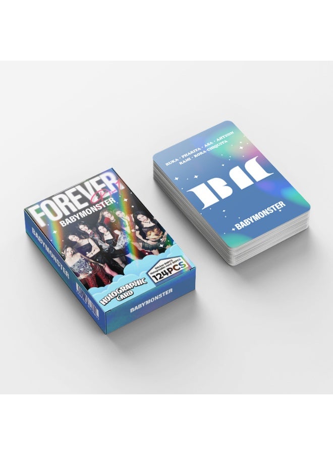NIBEMINENT 124 Pcs Kpop BABYMONSTER FOREVER Lomo Cards Card For Fans Collection Gifts - Image 3