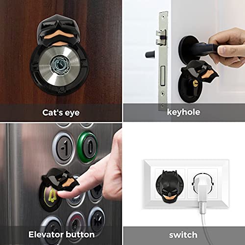 KolorFish Engine Start Stop Button Cover Push to Start Button Ignition Cover Universal Button Decoration Ring (Black Bat) - Image 3
