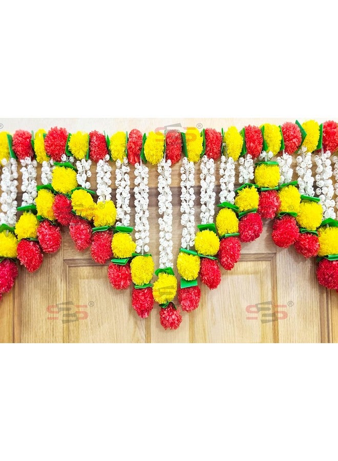 S2S Artificial Mogra Flowers I Heavy Door Hanging Toran I Bandhanwar For All Festivals Decoration (Length 40 Inch) - Image 2