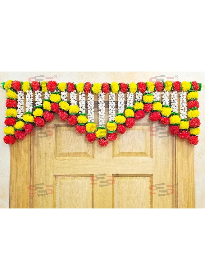 S2S Artificial Mogra Flowers I Heavy Door Hanging Toran I Bandhanwar For All Festivals Decoration (Length 40 Inch) - Image 4