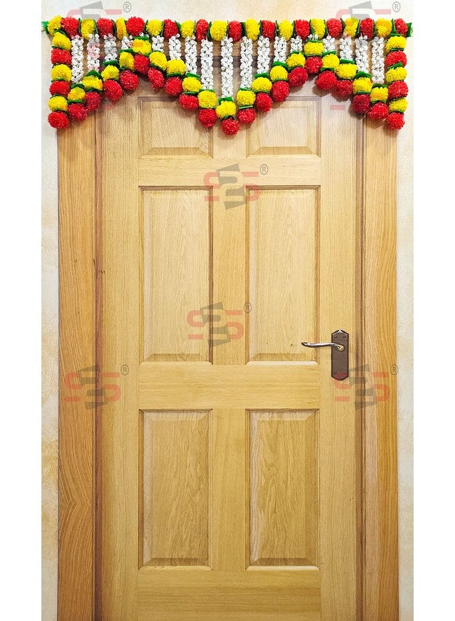 S2S Artificial Mogra Flowers I Heavy Door Hanging Toran I Bandhanwar For All Festivals Decoration (Length 40 Inch) - Image 3