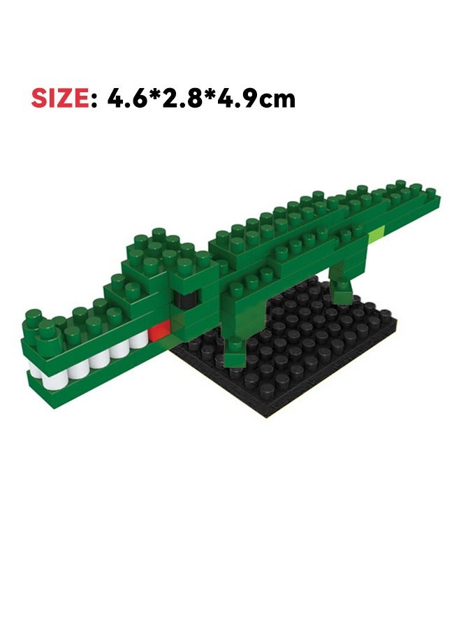 4-Pack Animal Stacking Blocks Set, Cartoon Animal Bricks Set, Mini 3D Puzzles Cartoon Animal Building Block Toy, DIY Block Building Suitable for Aged 6 and Up（Camel/Crocodile/Horse/Snake） - Image 5