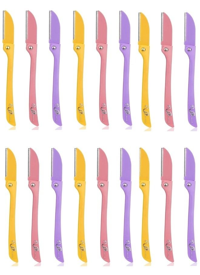 AMYTIS GARDEN - 18 Pieces Flamingos Ladies Razor For Facial And Body Hair Yellow/Pink/Purple - Image 1