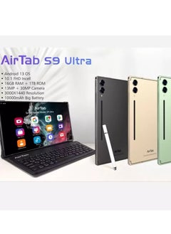AirTab AirTab S9 Ultra Smart Tablet - 10.1-inch FHD Display, 16GB RAM, 1TB Storage - with Arabic Keyboard - Gold  - Image 3