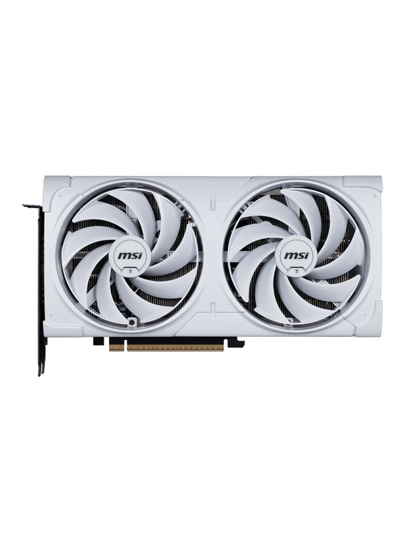 MSI GeForce RTX™ 5070 12GB GDDR7 VENTUS 2X OC WHITE, PCIe Gen 5, 2557 MHz Boost, 6144 CUDA Cores, 28 Gbps Memory Speed, 192-bit Memory Bus, 3x DisplayPort 2.1b, 1x HDMI 2.1b, 250W Power Consumption, 7680x4320 Max Resolution, HDCP, G-SYNC, DirectX 12 Ultimate, 4.6 OpenGL Support White - Image 2