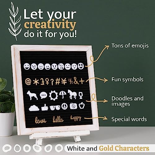 Destop Felt Letter Board with Stand,10x10 inch Changeable Letterboard and Message Board,Letter Board Sign Include 792PCS Precut Letters - Image 4