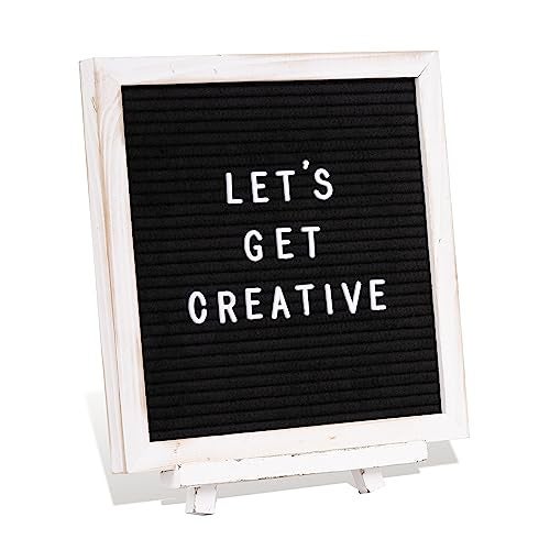Destop Felt Letter Board with Stand,10x10 inch Changeable Letterboard and Message Board,Letter Board Sign Include 792PCS Precut Letters - Image 1