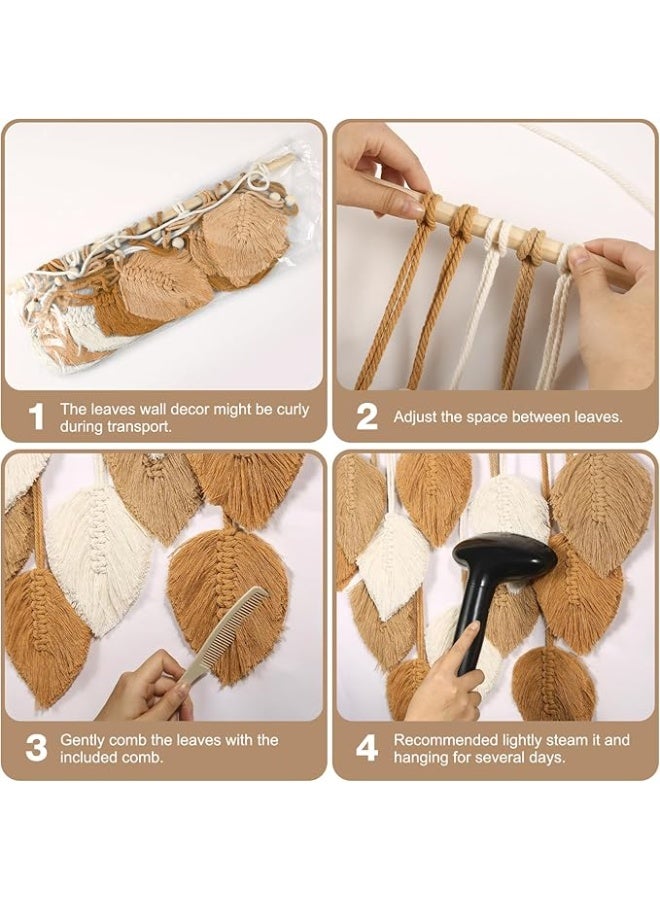 انتيكيانو مكرمية جدارية – ديكور يدوي من القطن – المقاس ‎50×70‎ سم - Image 3