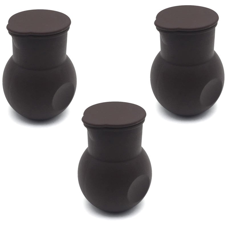 DDlife 3 Pcs Silicone Chocolate Melting Pot Butter Sauce Milk Microwave Baking Pouring Tool Black