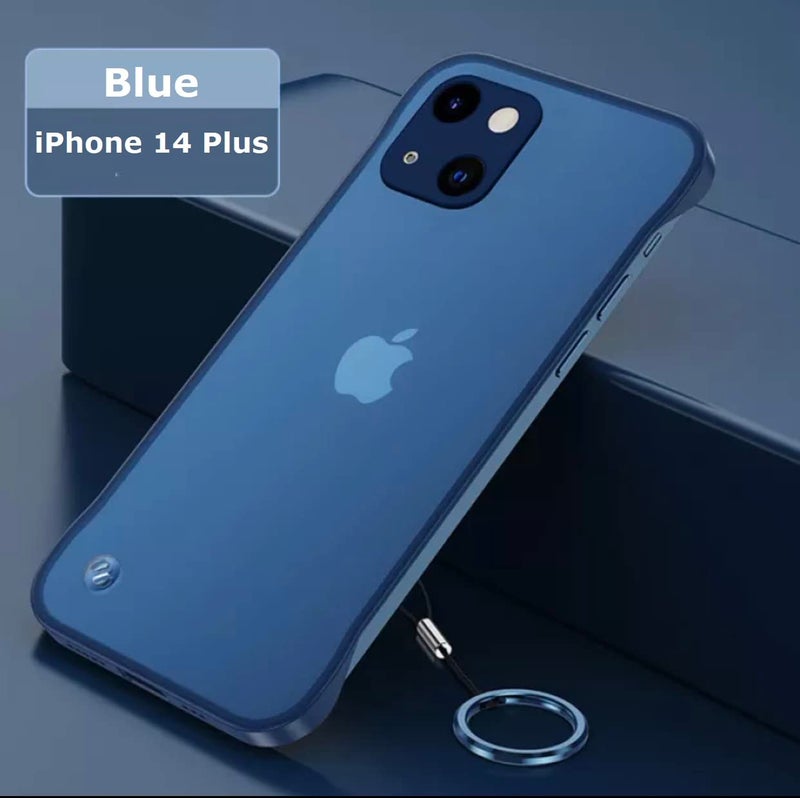 REALCASE Designed for iPhone 14 Plus Back Cover Case | Stylish Frameless Matte Hard Skin | Shock Proof TPU Bumper Back Cover Case for iPhone 14 Plus 6.7 Inch (Blue) - Image 3