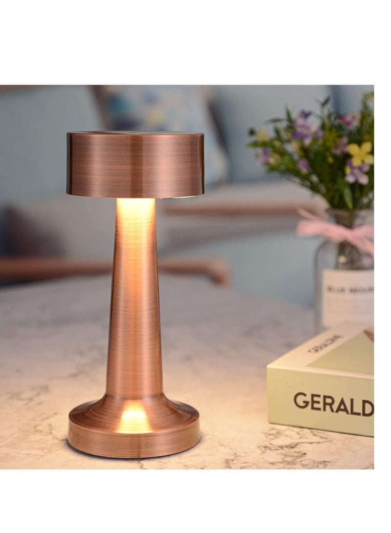 Raxoom Table Lamp,Modern Rechargeable Cordless Touch Sensor LED Desk lamp 3 Ways Dimming,with USB Cord for Bar Restaurant Bedroom Bedside Nightstand Lighting (ROSE GOLD) - Image 3