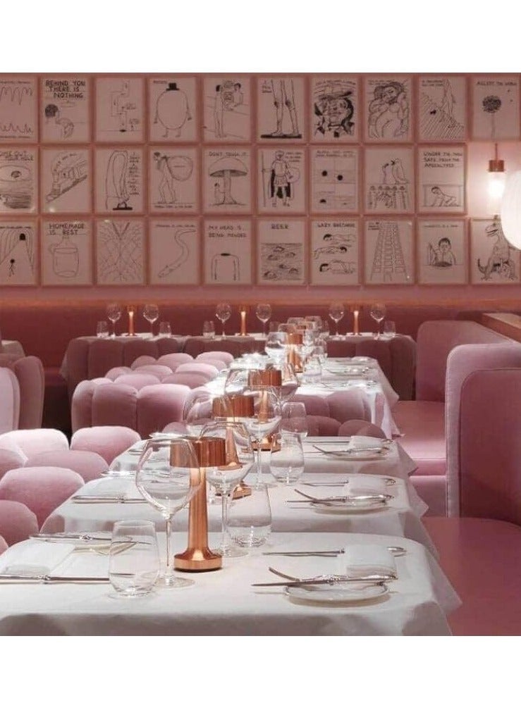 Raxoom Table Lamp,Modern Rechargeable Cordless Touch Sensor LED Desk lamp 3 Ways Dimming,with USB Cord for Bar Restaurant Bedroom Bedside Nightstand Lighting (ROSE GOLD) - Image 4