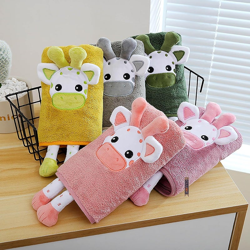 CLUZE Cute Cow Decorative Hand Towels for Bathroom Kitchen Hanging Washcloths Soft Towels Gift for Cow Lover Mauve - Image 5