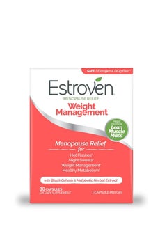 Estroven Estroven Weight Management for Menopause Relief - 30 Ct. - Clinically Proven Ingredients Help Manage Weight, Provide Night Sweats & Hot Flash Relief - Drug-Free & Gluten-Free Caplets  - Image 1