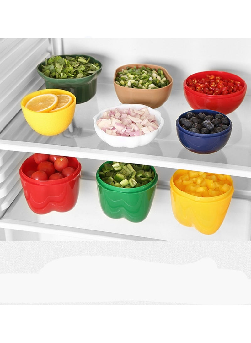5-Piece Set Of Fruit Containers Refrigerator, Onion Storage, Vegetable Storage, Onion, Lemon, Green Pepper, Tomato, Garlic Storage Container, Refrigerator Freshness  - Image 3