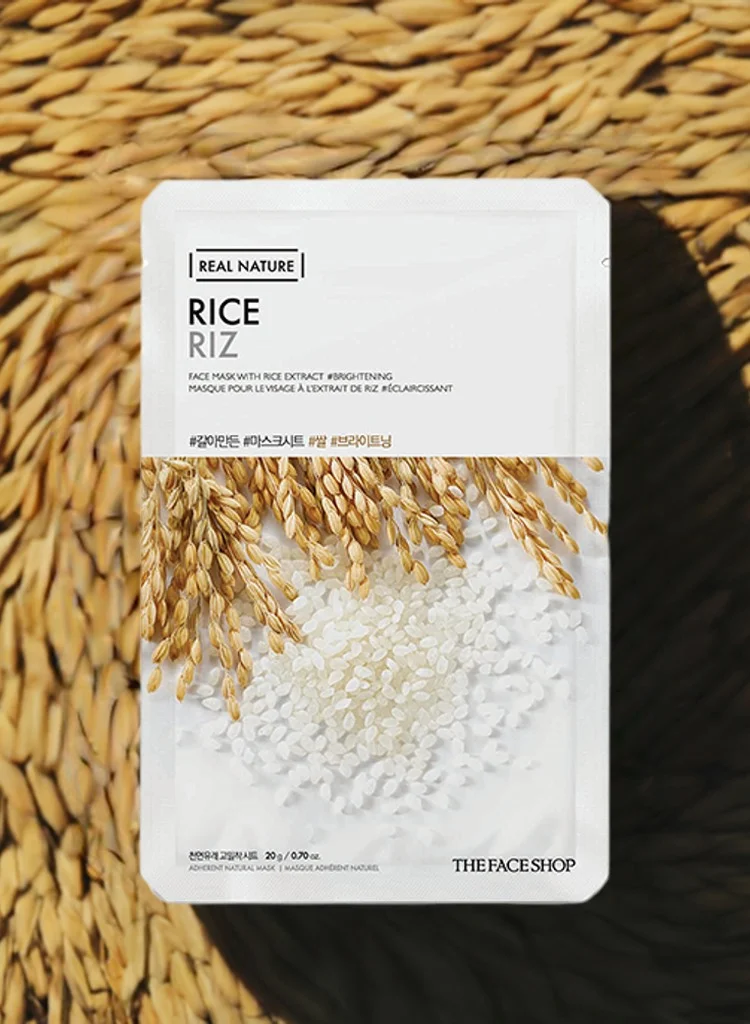THE FACE SHOP Real Nature Face Mask || Extracted from Natural Rice || To Renew and Lighten Skin Cells