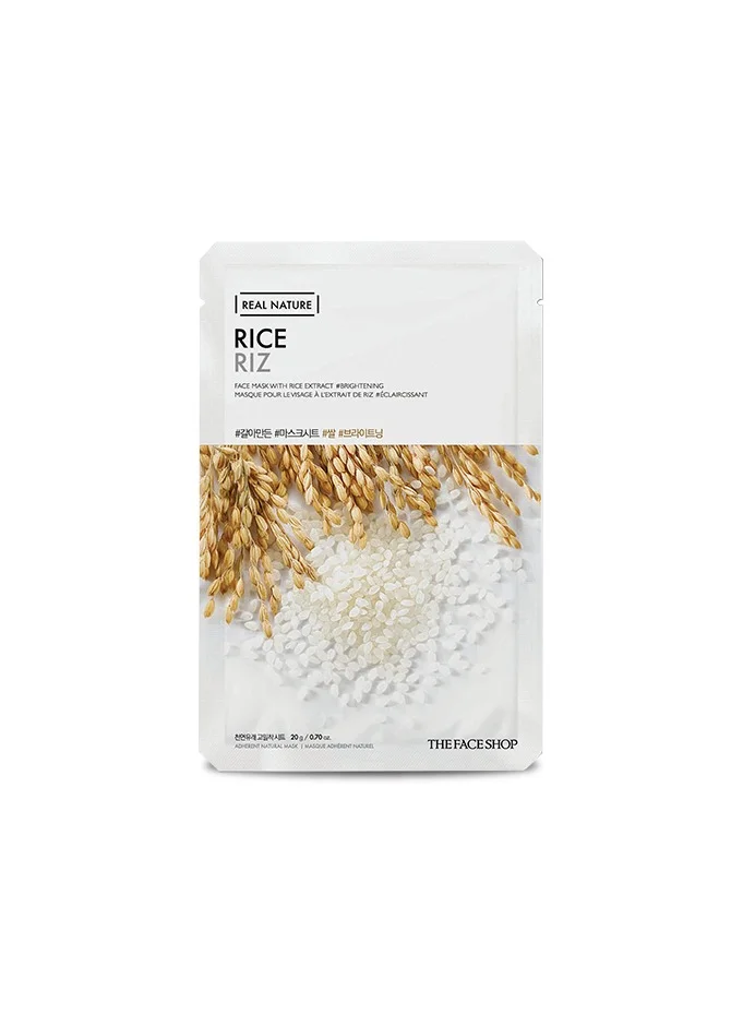 THE FACE SHOP Real Nature Face Mask || Extracted from Natural Rice || To Renew and Lighten Skin Cells