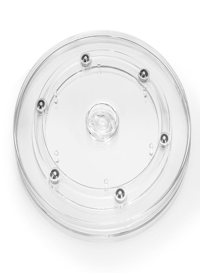 Bagentry 6 Inch Plastic Lazy Susan Turntable, 360° Small Clear Turntable Organizer, Transparent Ball Bearing Rotating Swivel Spinning Tray Plate for Refrigerator Table Spice Cake - Image 1