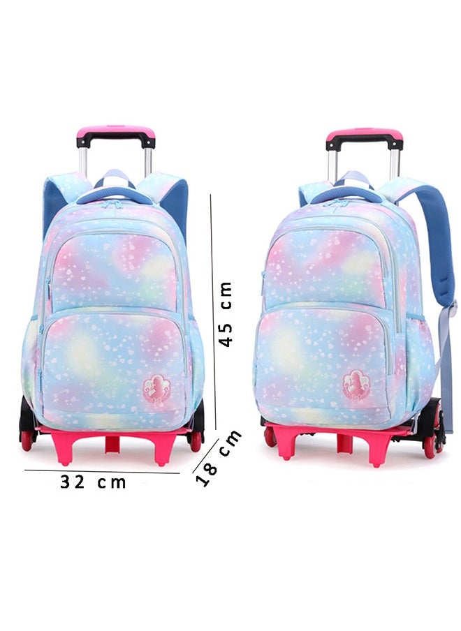 CityRiya-Long Rolling Backpack 3 in 1 Travel Trolly BookBag School Wheeled Backpack for Boys Girls Kids Luggage School Bag with Wheels Trolley Backpack  - Image 5
