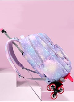 CityRiya-Long Rolling Backpack 3 in 1 Travel Trolly BookBag School Wheeled Backpack for Boys Girls Kids Luggage School Bag with Wheels Trolley Backpack  - Image 3