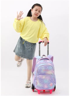 CityRiya-Long Rolling Backpack 3 in 1 Travel Trolly BookBag School Wheeled Backpack for Boys Girls Kids Luggage School Bag with Wheels Trolley Backpack  - Image 2