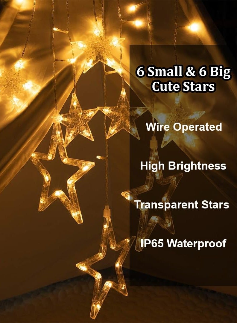 Eworld LED String Lights with 8 Lighting Modes for Eid and Ramadan Decorations, 3m Islamic Night Lights Featuring 12 Stars Design, USB and Battery Powered, Waterproof and Safe for Indoor and Outdoor Use - Image 5