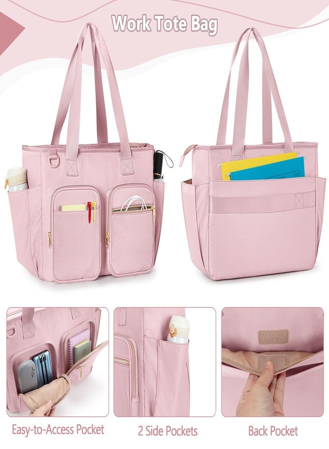 Prokva File Folder Tote Bag with Individual Document Organizer Case for Teacher, Office Workers, Pink (Patent Design) - Image 4