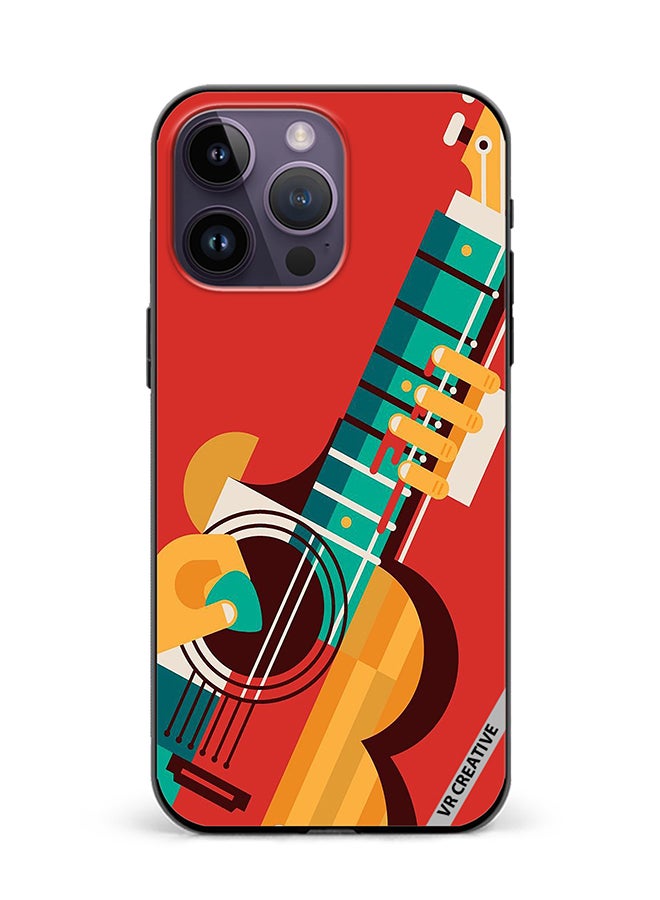 VR CREATIVE Protective Case Cover For Apple iPhone 15 Pro Max Guitar Design Multicolour  - Image 1