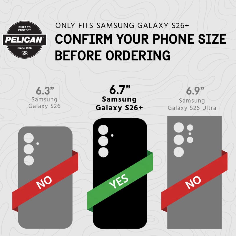 Pelican Protector Samsung Galaxy S26 Plus Case [Magnetic and Wireless Charging] Rugged Phone Cover with 16ft Military-Grade Drop Protection - Heavy Duty Case for Samsung Galaxy S26 Plus 6.7" - Black - Image 2