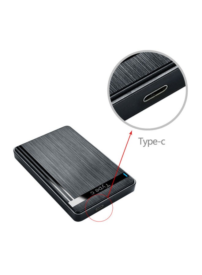 Type-C Interface To 2.5 SATA Serial Port SSD Solid State Machine USB3.0 Portable Slide Mobile Hard Disk Box-Color:Black - Image 5