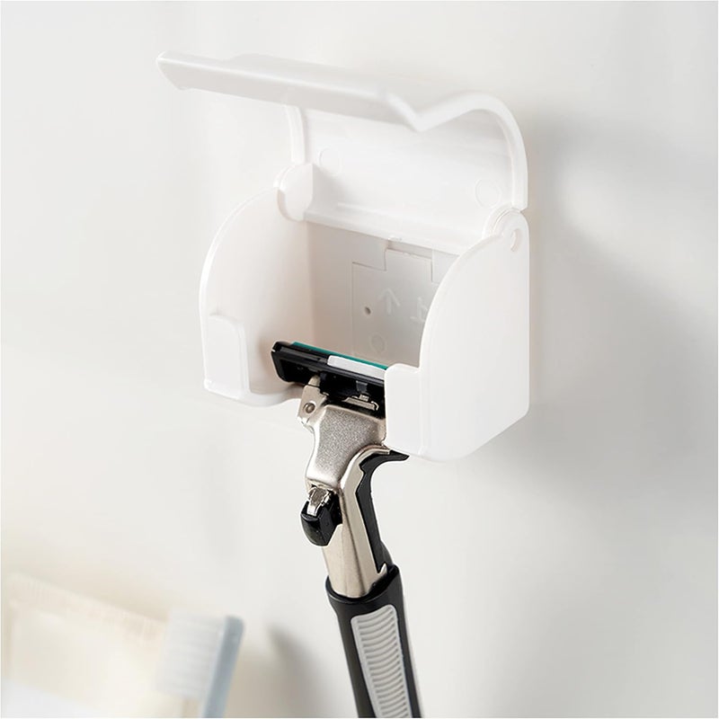 EIKS 2 Pack Razor Holders Shaver Hangers Wall Mount Self Adhesive for Bathroom Shower Tabletop - Image 4