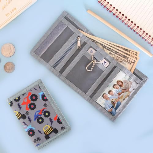 Lamiza Monster Truck Kids RFID Wallet - Magic Sticker, Coin Pocket, Ages 4-12 - Image 2