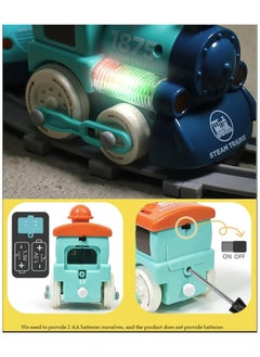 Generic Children's Train Track Set - Makaron-Colored Train Toy Set with Locomotive, Engineering Cars, and Accessories 3 + Track Toy Set  - Image 5
