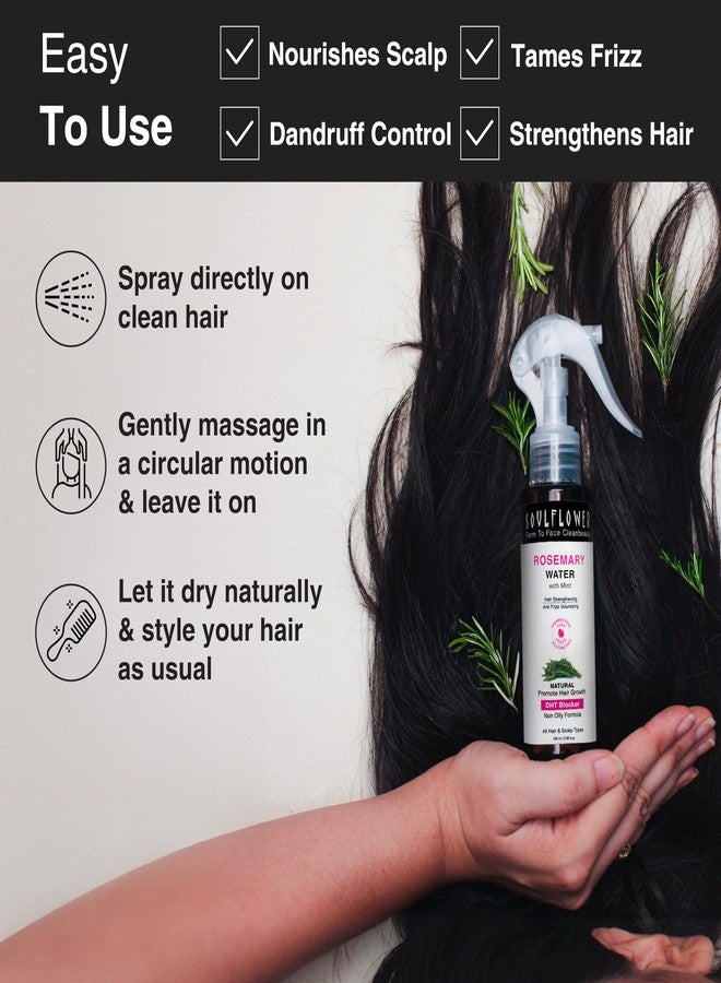 Soulflower Rosemary Healthy Hair Growth Regime | Rosemary Essential Oil, Rosemary Hair Oil, Onion Biotin Shampoo, Redensyl Hair Growth Serum, Rosemary Water for Hair Fall Control - Pack of 5 (670ml) - Image 3