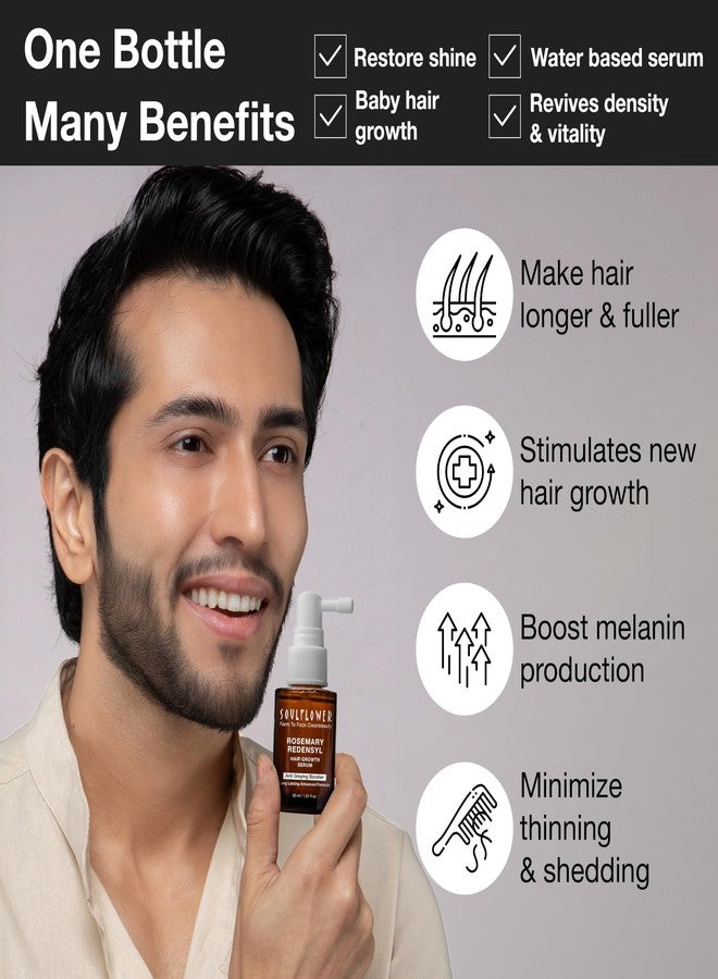 Soulflower Rosemary Healthy Hair Growth Regime | Rosemary Essential Oil, Rosemary Hair Oil, Onion Biotin Shampoo, Redensyl Hair Growth Serum, Rosemary Water for Hair Fall Control - Pack of 5 (670ml) - Image 5