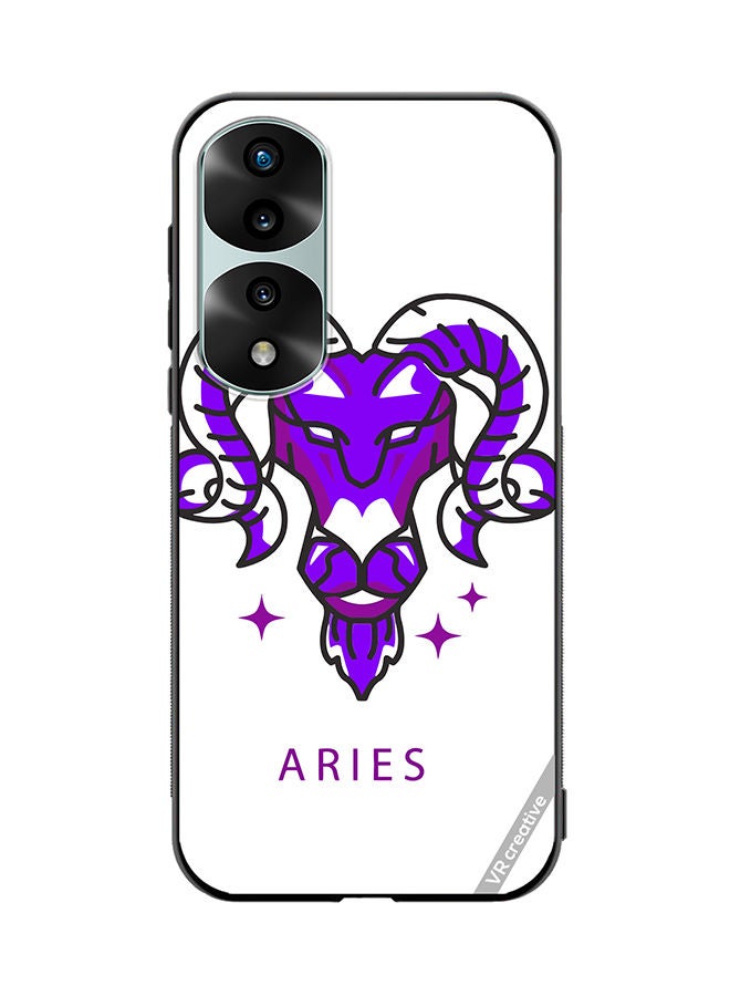 VR CREATIVE Protective Case Cover For Honor 70 Pro plus Purple Watercolor Zodiac Sign Design Multicolour - Image 1