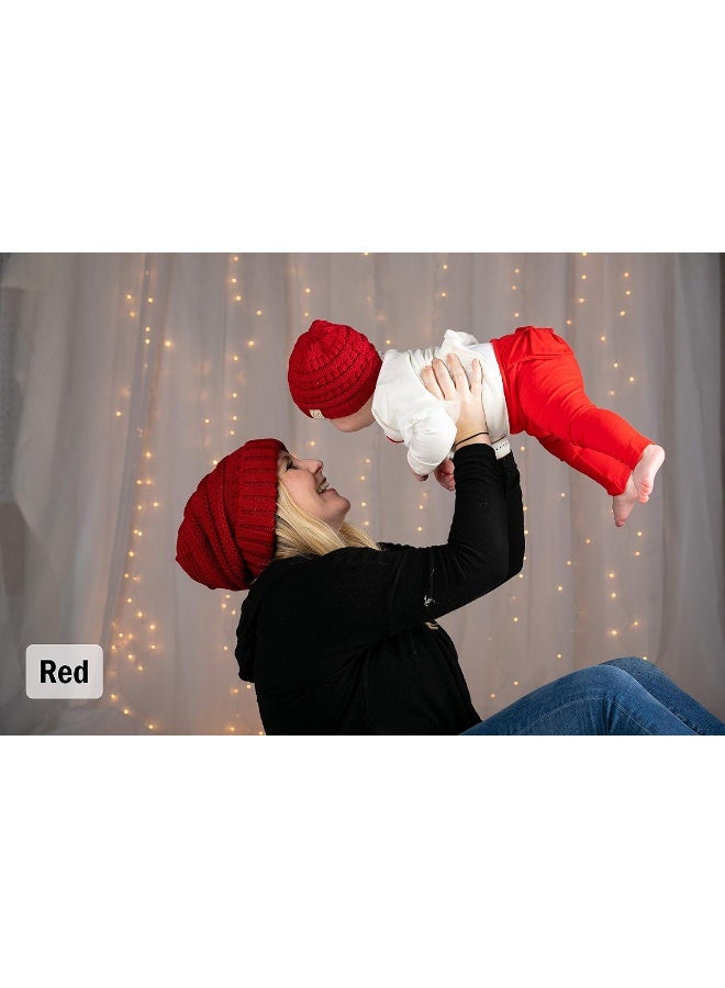 Funky Junque Exclusives Baby Beanie Infant Skull Cap Knit Warm Soft Winter Hat, 2 Pack - Image 5