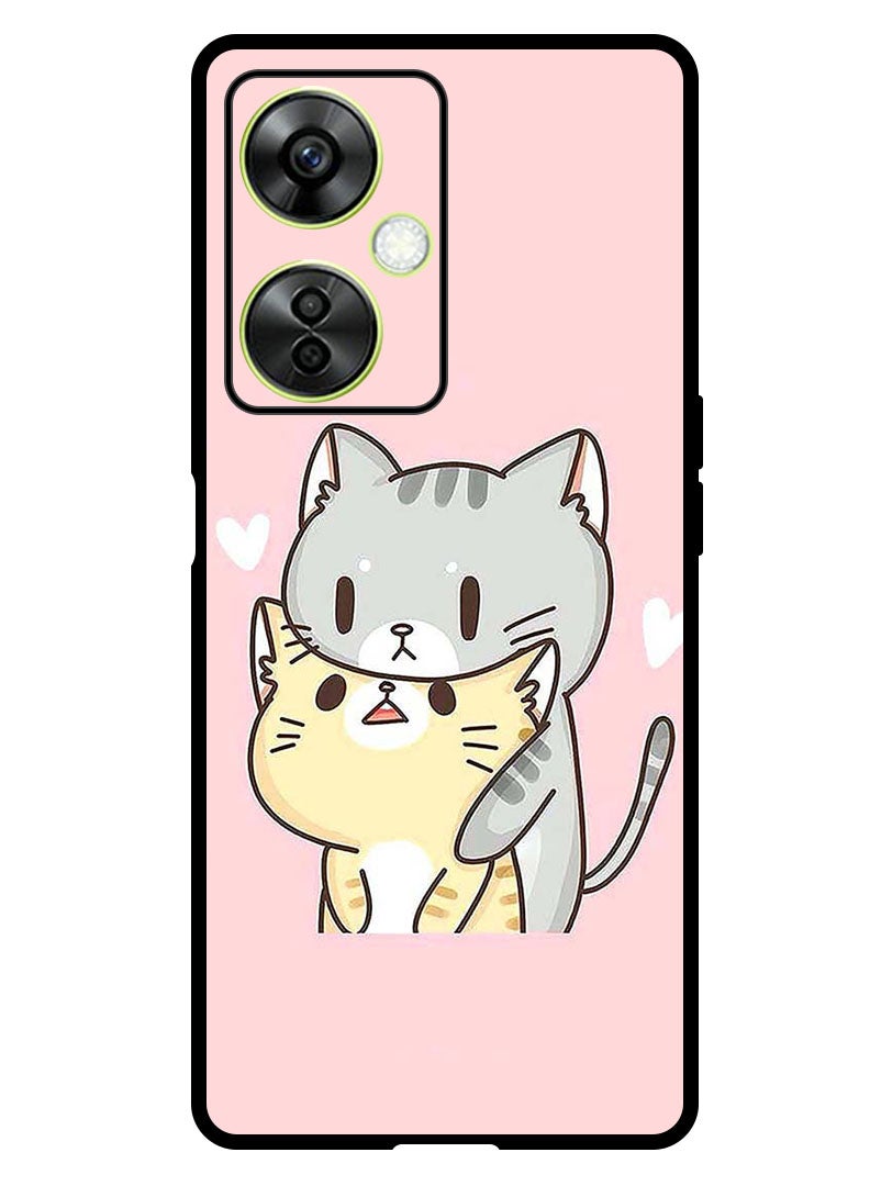 Theodor Protective Case Anti Scratch Shock Proof Bumper Cover For OnePlus Nord CE 3 Lite Two Cats Love - Image 1