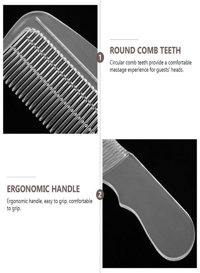 Beaupretty Barber Clipper Comb Flat Top Hair Cutting Combs Fine Teeth for Home Salon Transparent - Image 5