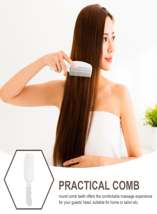 Beaupretty Barber Clipper Comb Flat Top Hair Cutting Combs Fine Teeth for Home Salon Transparent - Image 4