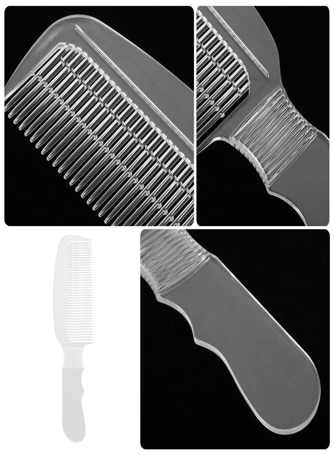 Beaupretty Barber Clipper Comb Flat Top Hair Cutting Combs Fine Teeth for Home Salon Transparent - Image 2