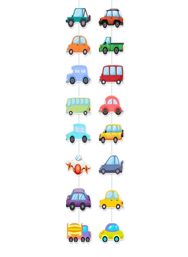 Suruchi Strokes Vehicle Birthday Decoration | Transport Theme Wall Frill for Kids Car Theme Birthday Party Pack of 2 - Image 1