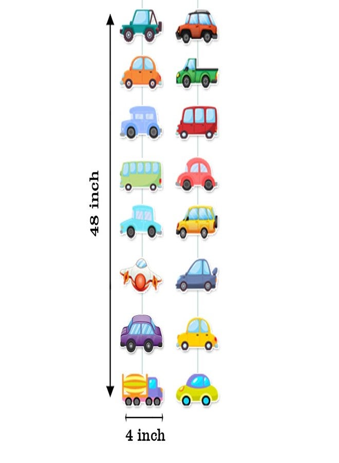 Suruchi Strokes Vehicle Birthday Decoration | Transport Theme Wall Frill for Kids Car Theme Birthday Party Pack of 2 - Image 2