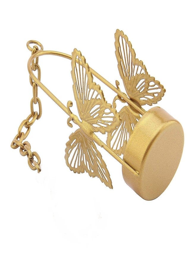 Kyzzo™ Butterfly Hanging Tealight Candle Holder for Home Decor, Indoor and Outdoor Decoration, Diwali Gifting Item (Pack of 4 pcs, Gold) - Image 4